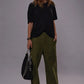 Hose Wide Leg Utility Pant in Olive