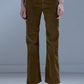 Jeans Joan Kick Flare in Golden Brown Stretch Cord