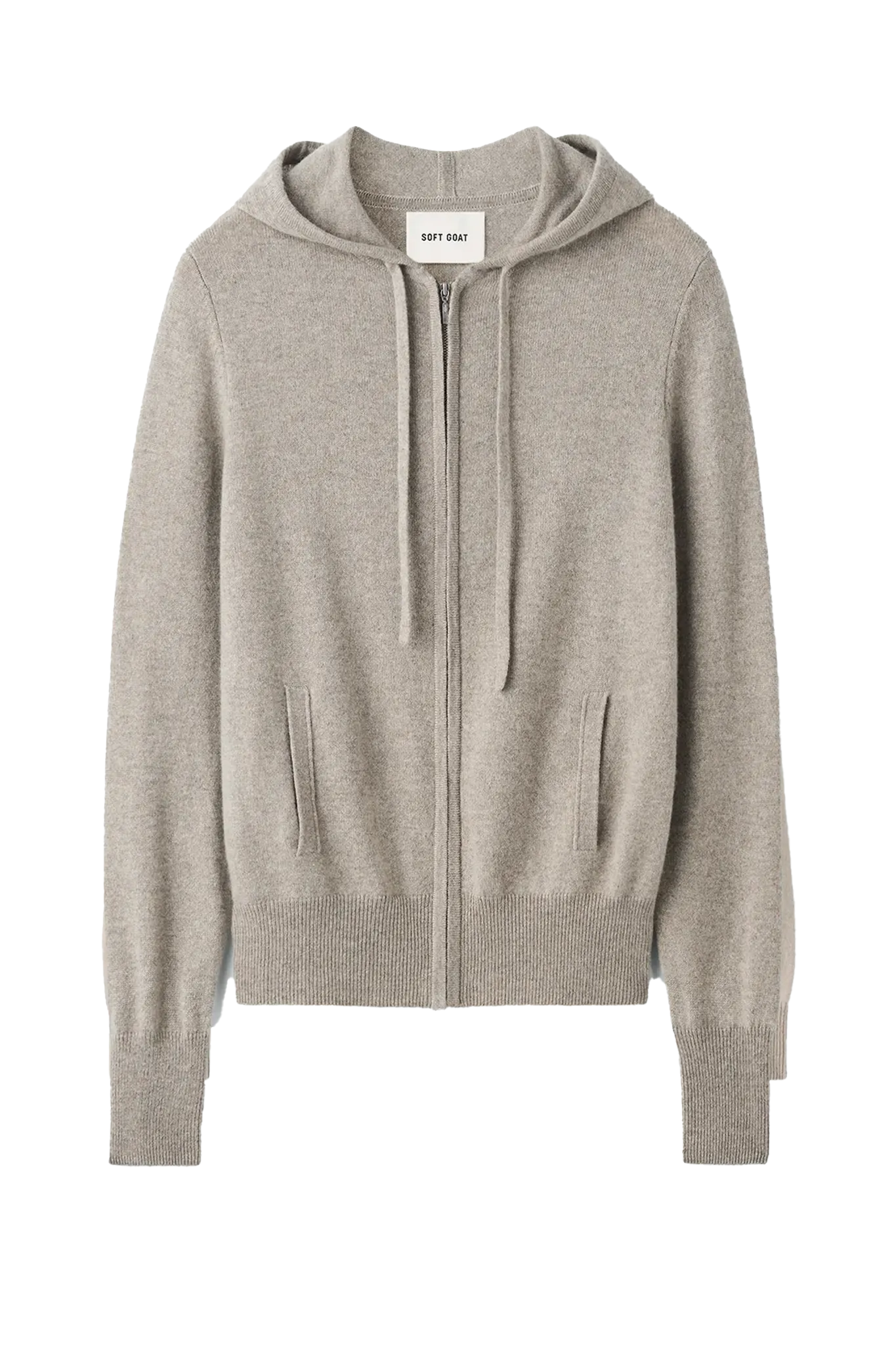 Zip Hoodie in Greige