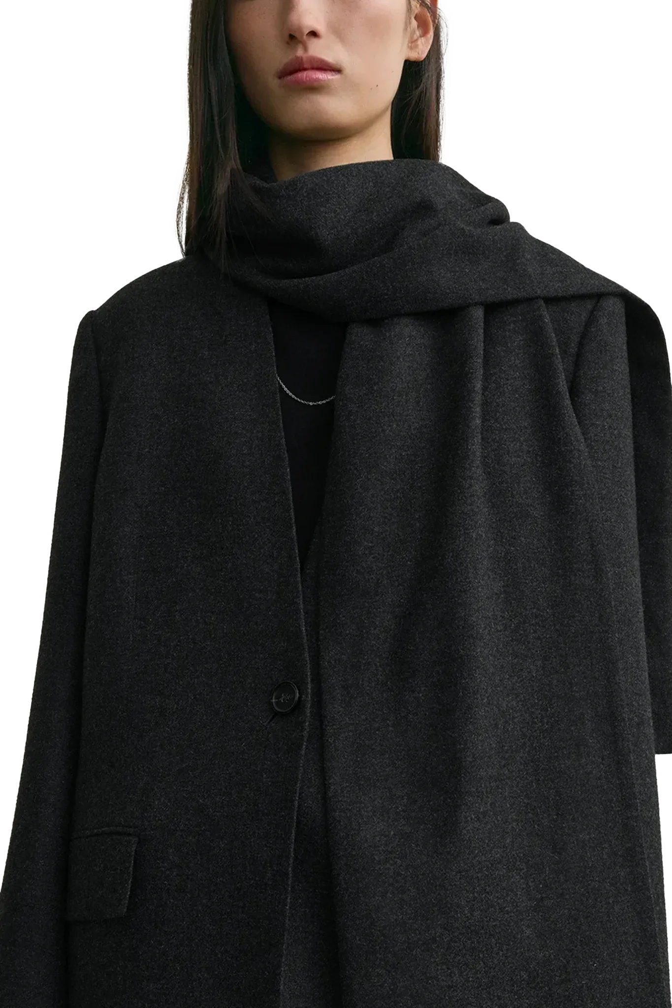 Blazer Scarf in Black