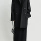 Mantel Broad Peacoat in Black