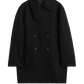 Mantel Broad Peacoat in Black