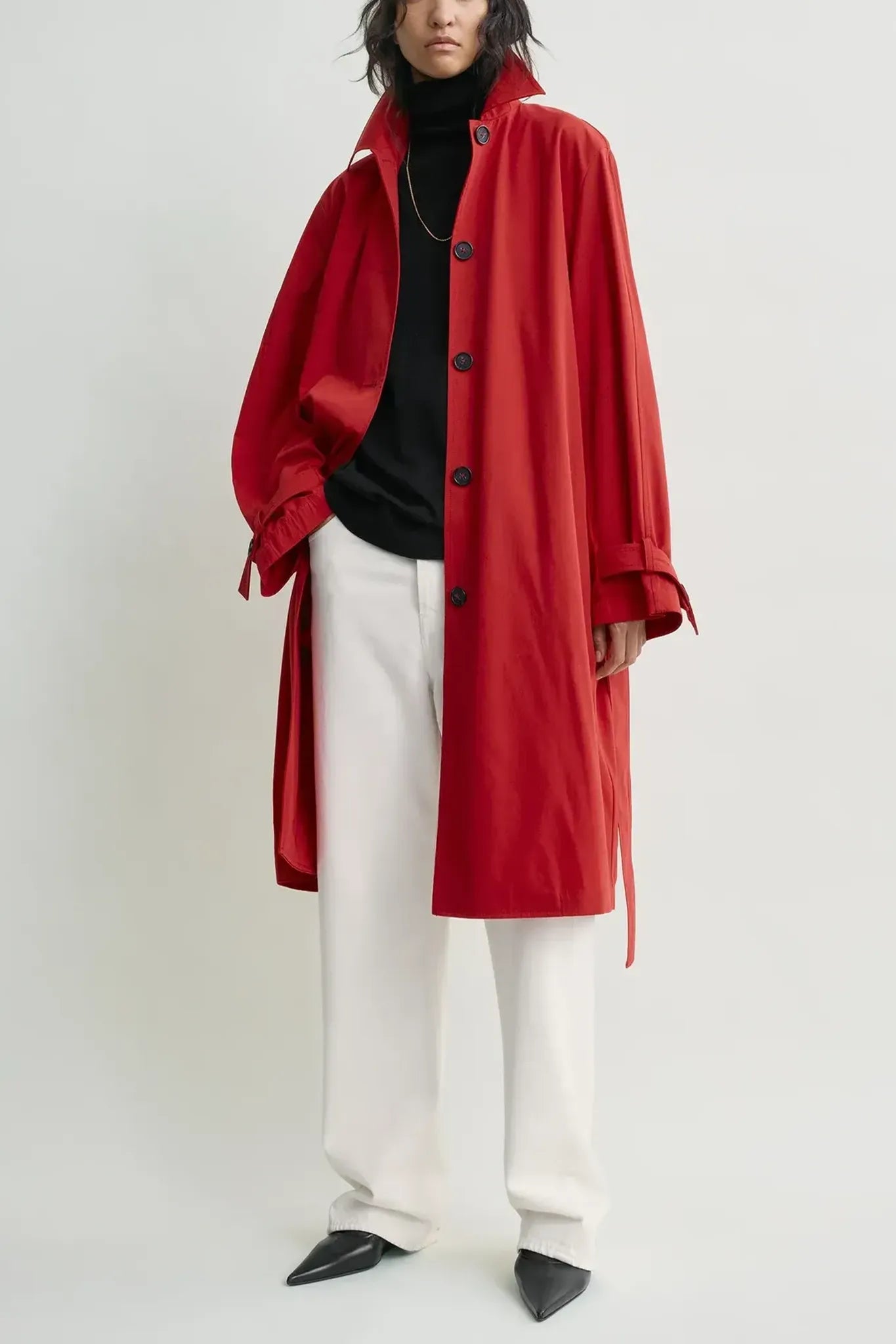 Mantel Light Spring Trench in Poppy