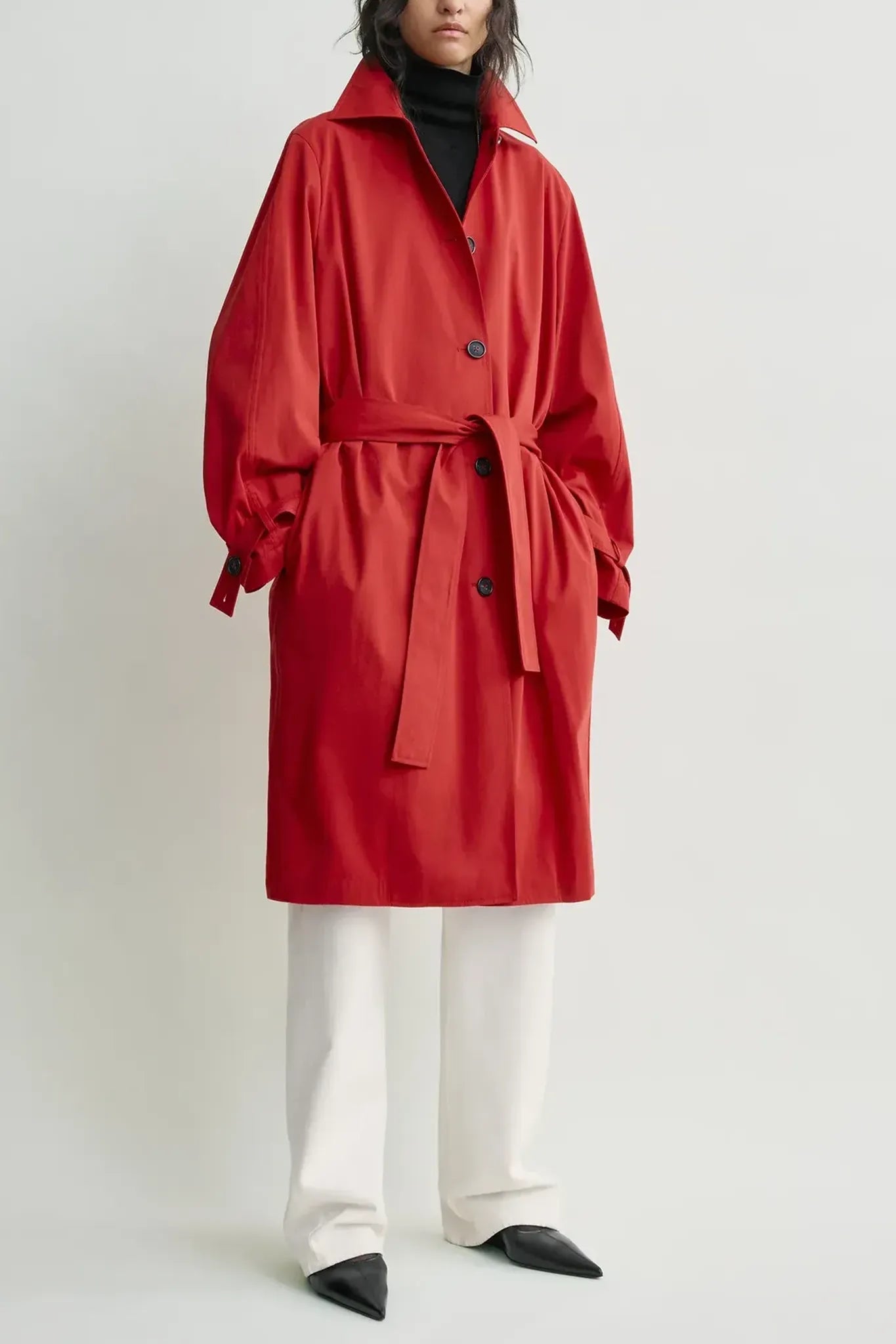 Mantel Light Spring Trench in Poppy