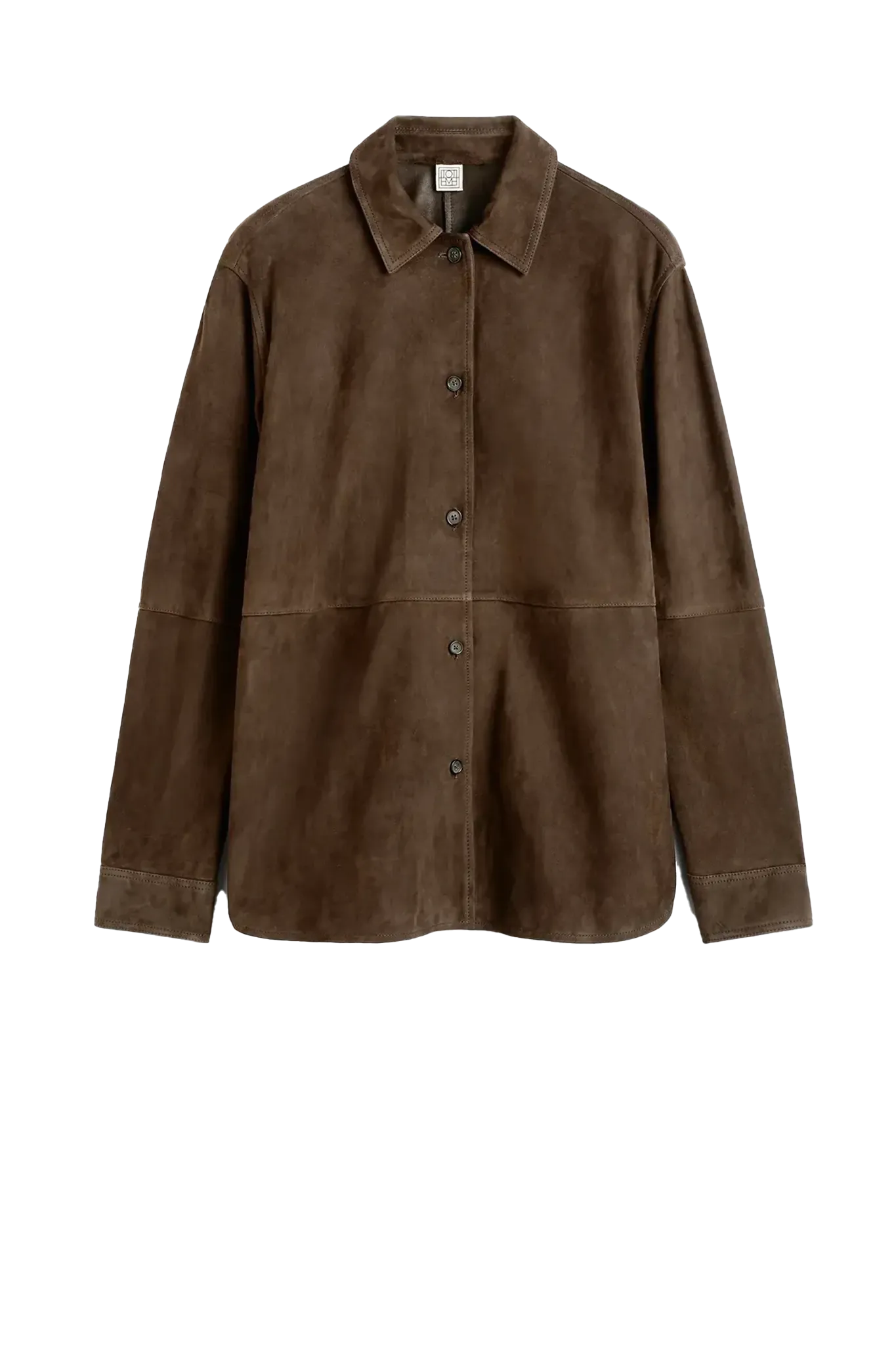 Leder Shirt-Jacke Soft Suede in Bark