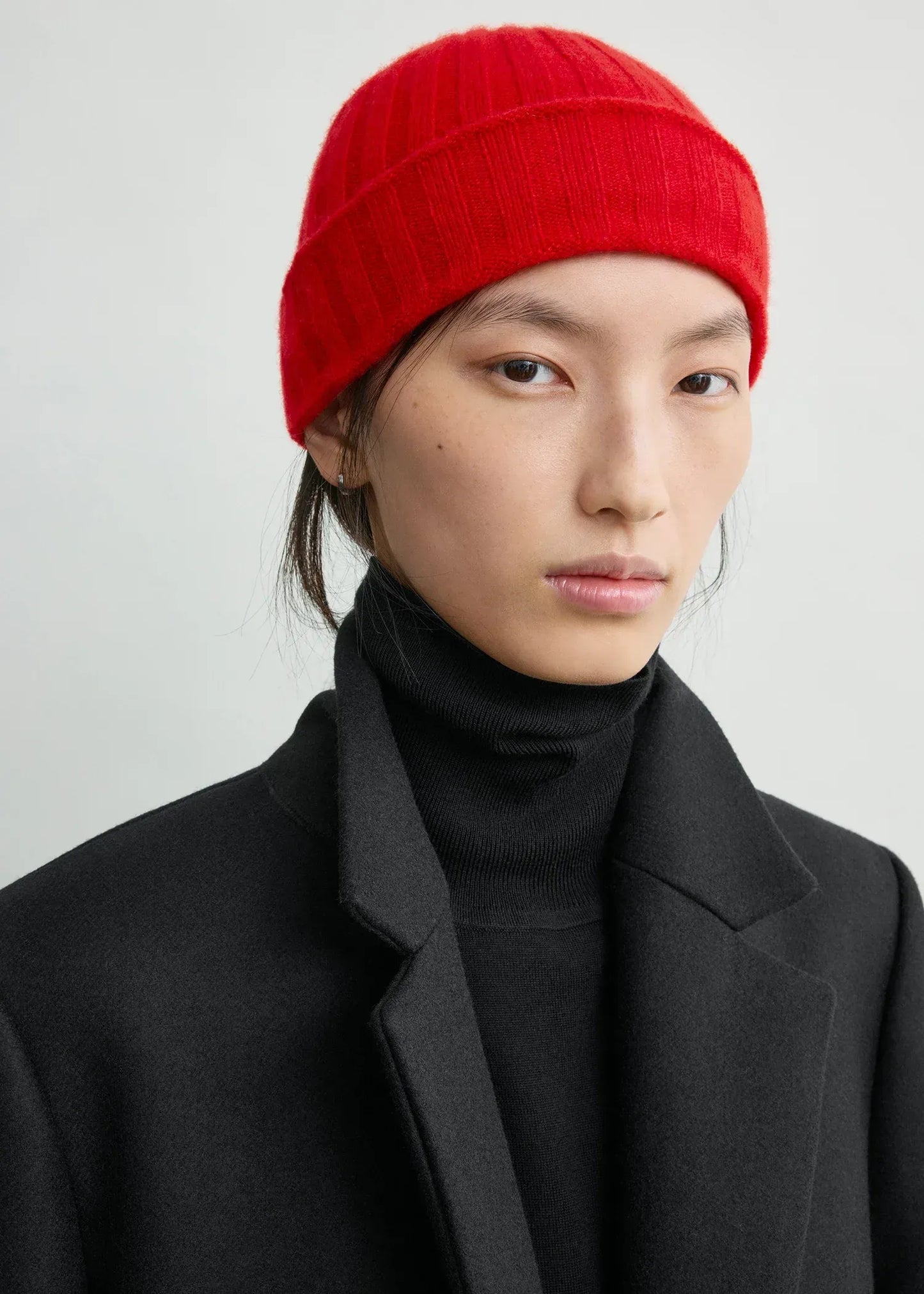 Strickmütze Cashmere Beanie in Poppy