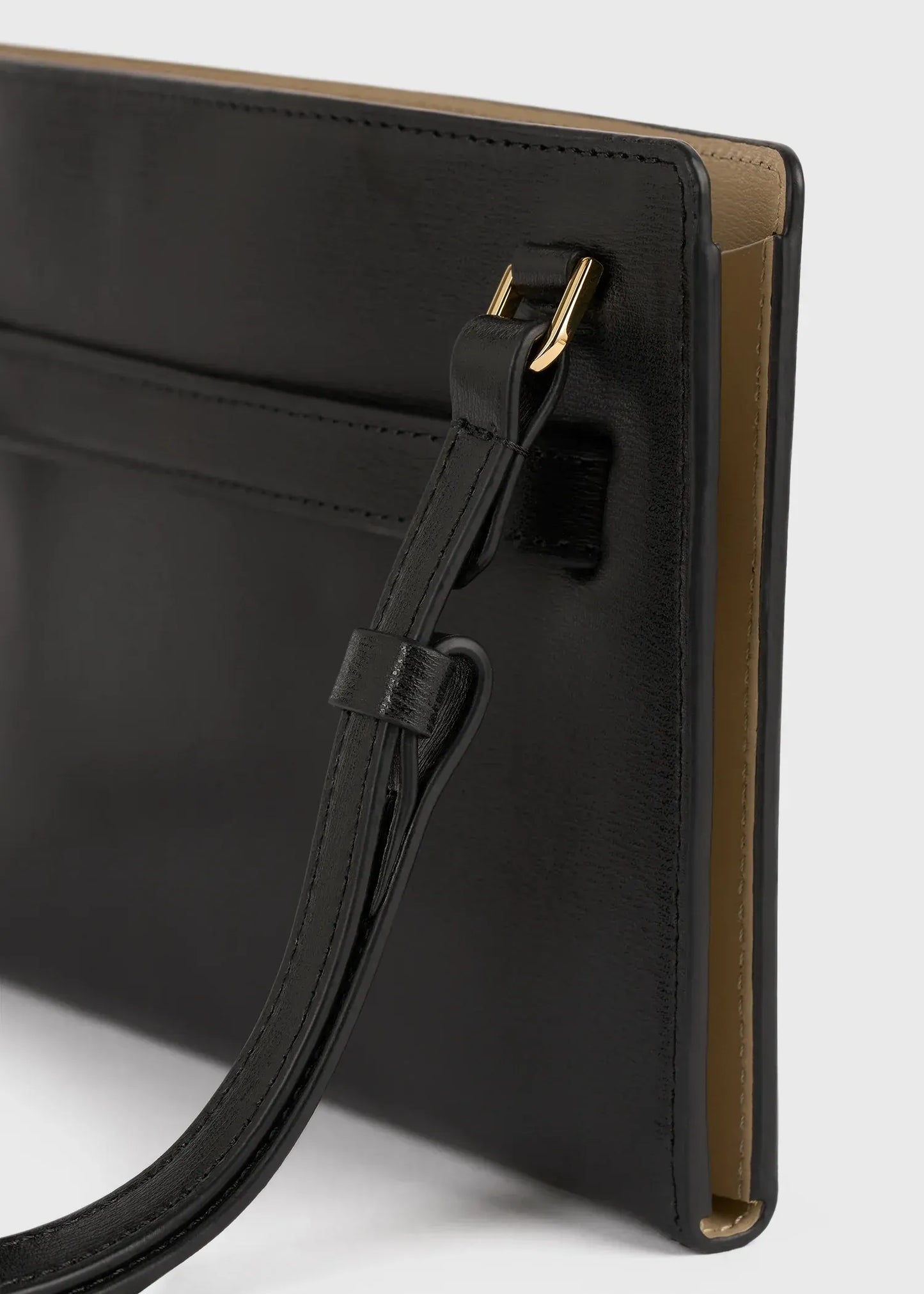 Tasche Belted Leather Cross-Body in Black