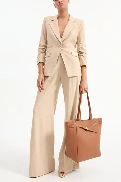 Hose Marbeau Wide Leg in Stone Khaki