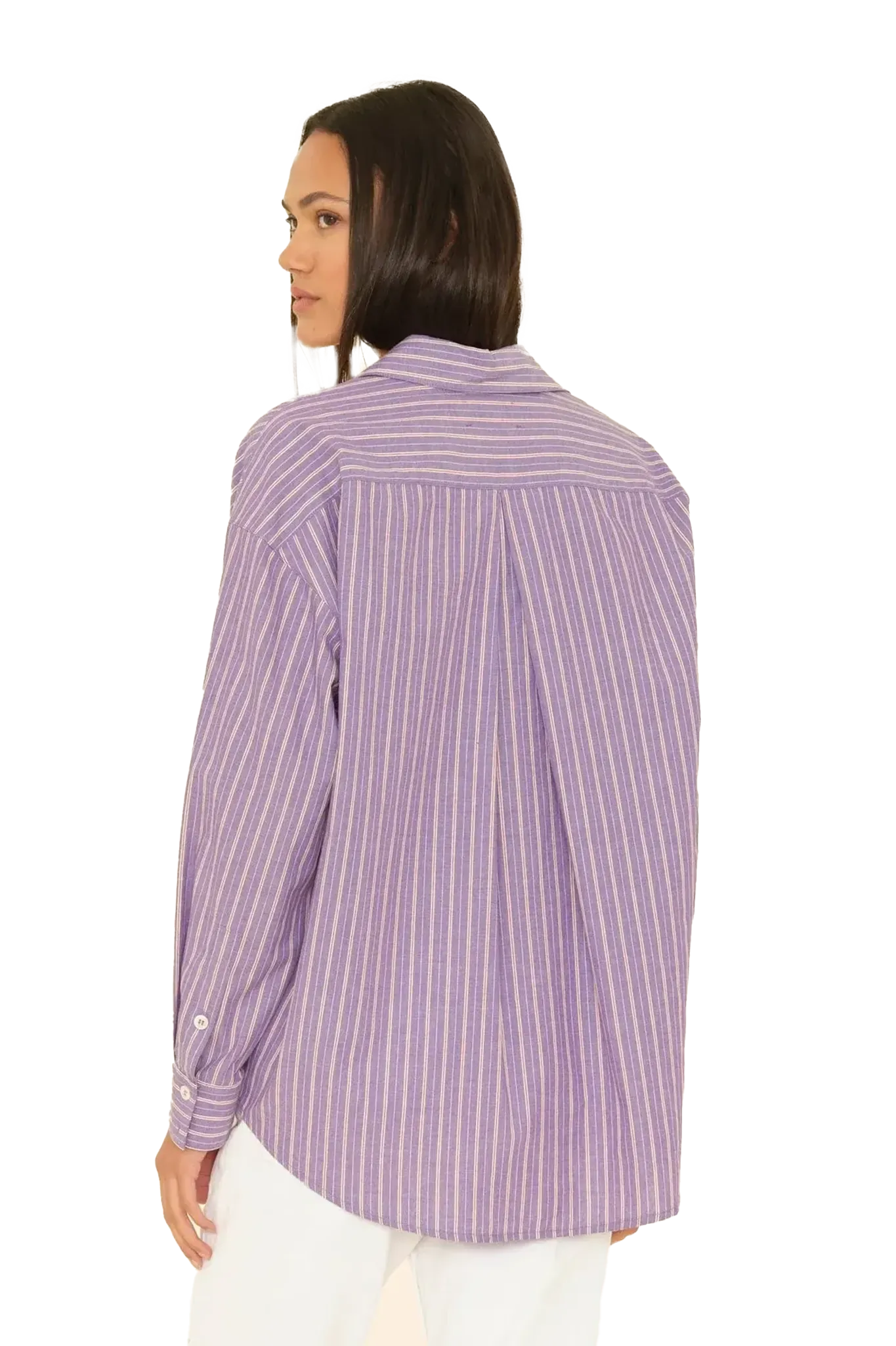 Shirt Hayven in Violet Rouge Stripe