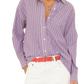 Shirt Hayven in Violet Rouge Stripe